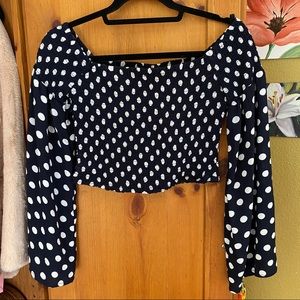 Polka Dot Crop Top